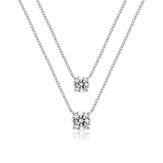 The Catherine | Pendant Round Diamond Necklace