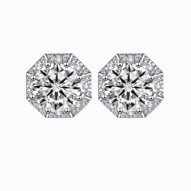 The Lordess | Octagonal Diamond Stud Earrings