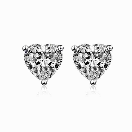 The Faye | Classic Heart Diamond Earrings