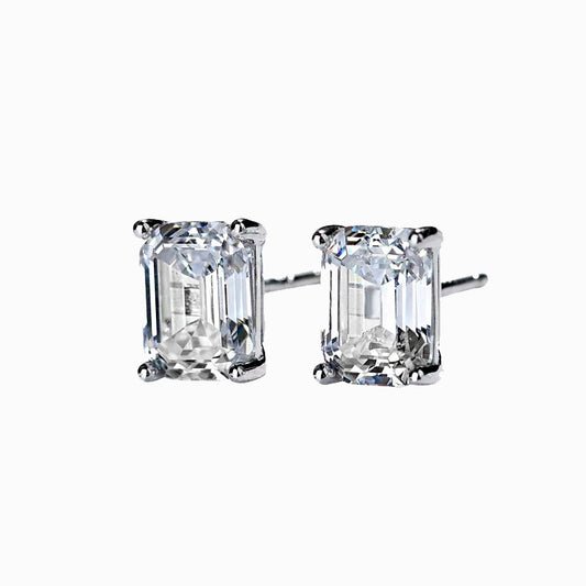 The Emerald | Emerald Diamond Stud Earrings