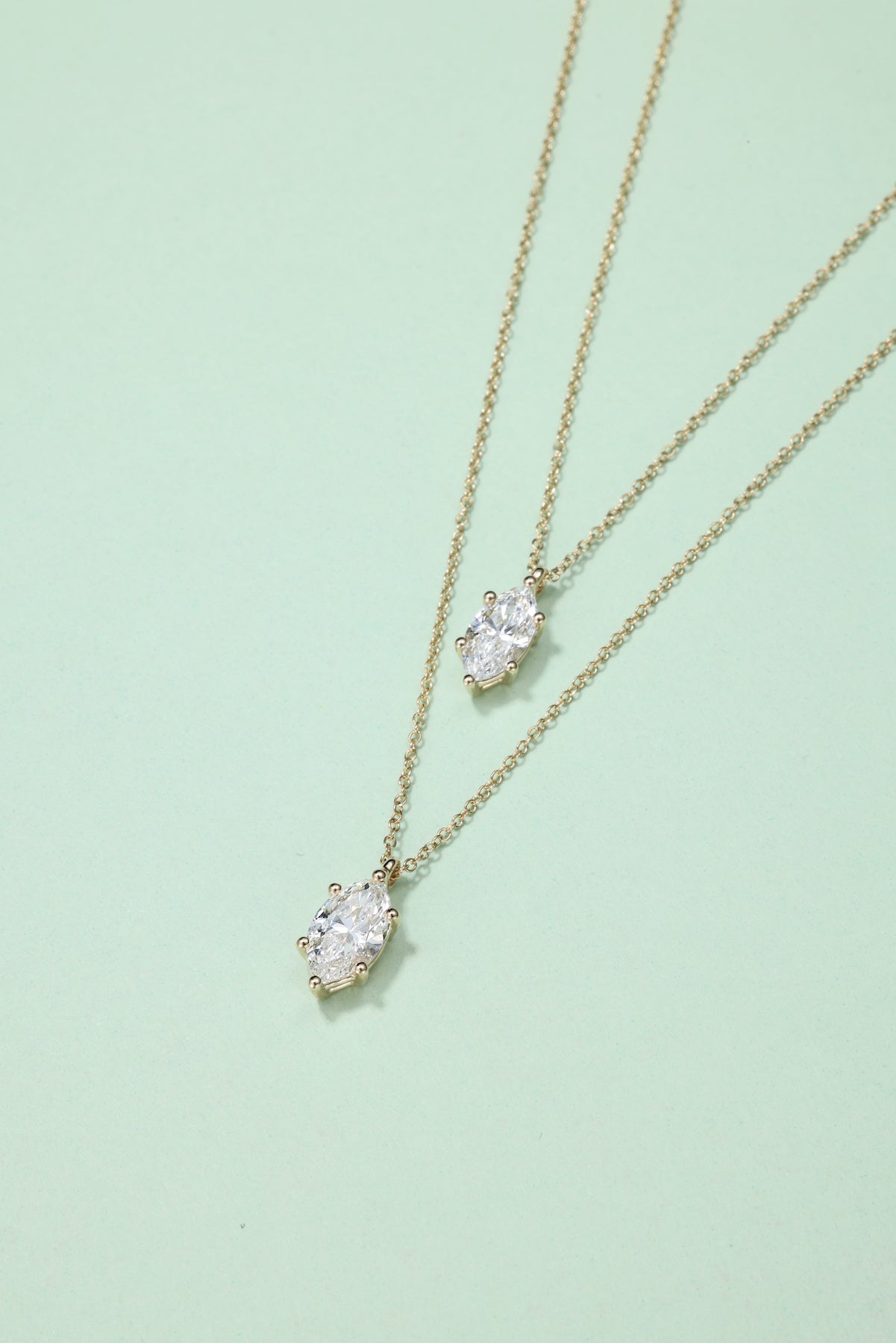 The Misty | Pendant Marquise Diamond Necklace