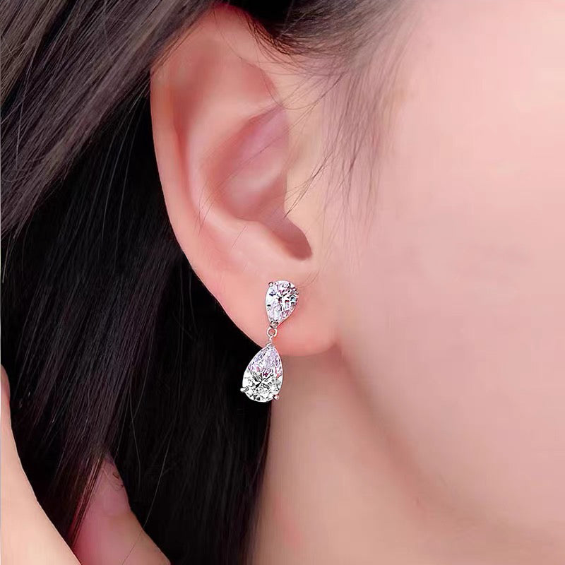 The Arcadia | Double Tear Drop Diamond Earrings