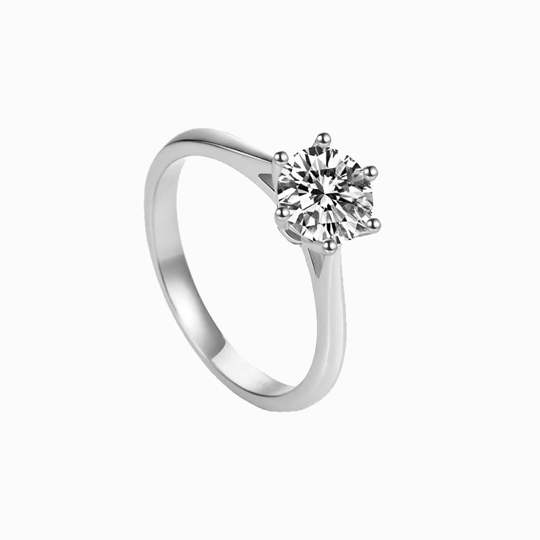 a diamond ring on a white background