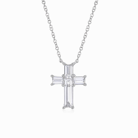 a necklace with a cross on it